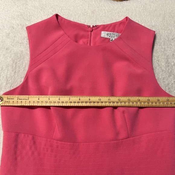 Kasper Separates Pink Sleeveless Zipper Closure Poly Blend Sheath Dress Sz 10 - Picture 12 of 14
